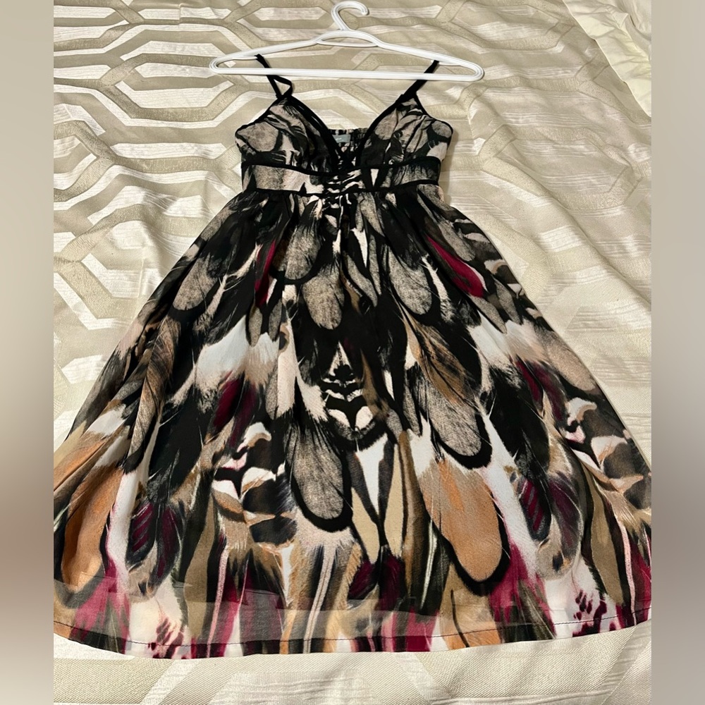 SEXY strappy mini feather flowy dress - XS